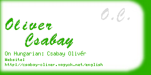oliver csabay business card